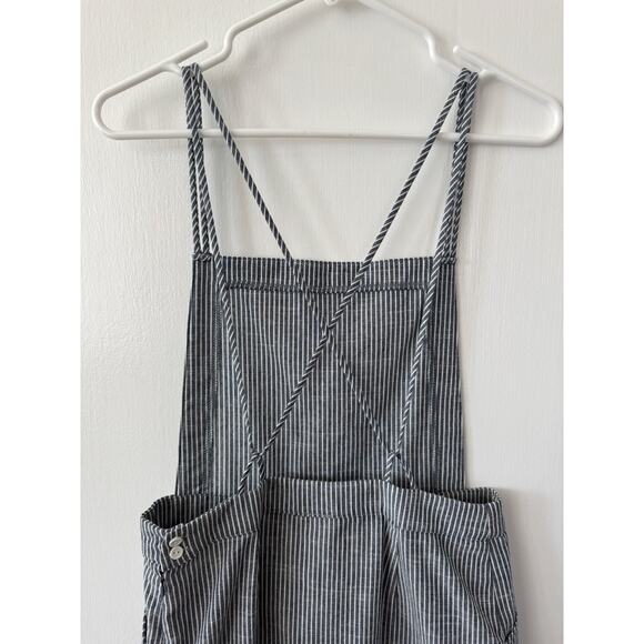 Mahina Hawaii Women’s Railroad Stripe Strappy Cross back Pinafore Dress SZ SM - Picture 5 of 8
